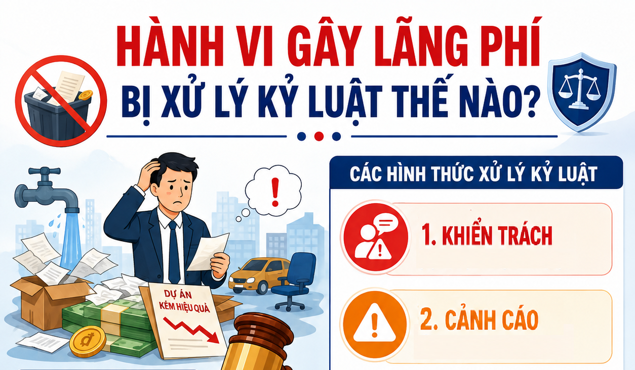 Hành vi gây lãng phí bị xử lý kỷ luật thế nào?